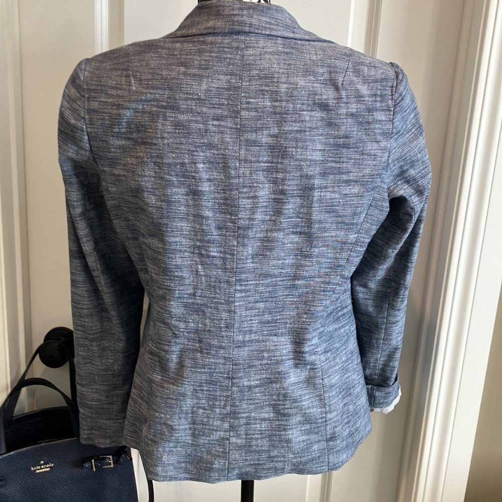 Fabulous navy with white lines Anthropologie Cartonnier cotton/spandex jacket - Picture 8 of 15